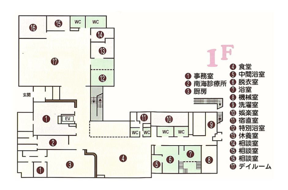 フロア案内図1F