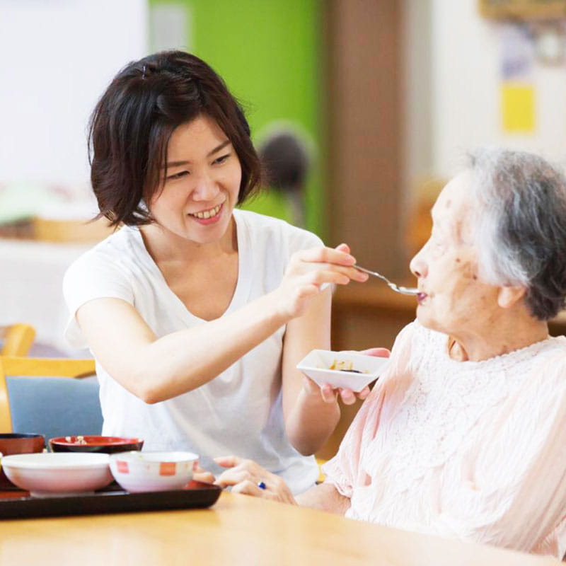 写真：食事の様子